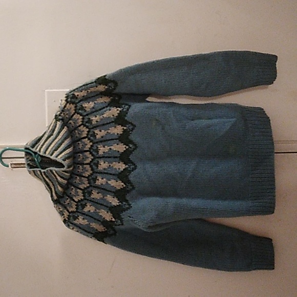 Teal sweater Cowl neck - Picture 4 of 4